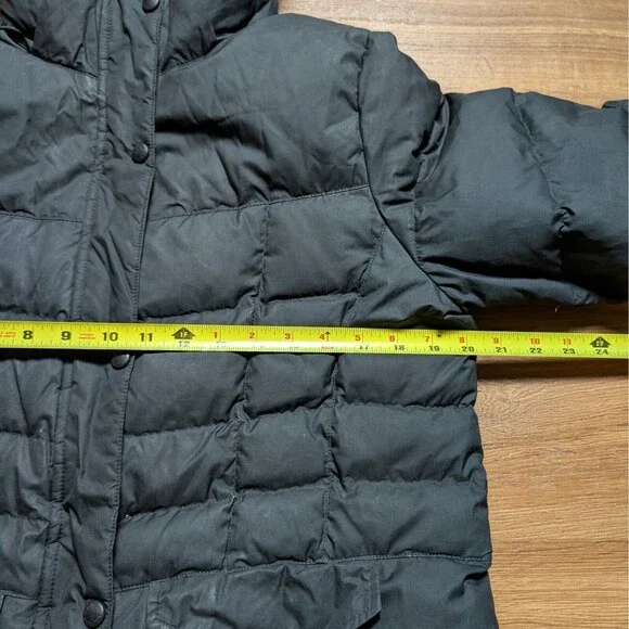 LL Bean Mountain Classic Down Parka Hooded Jacket Women M Downtek Pertex Puffer